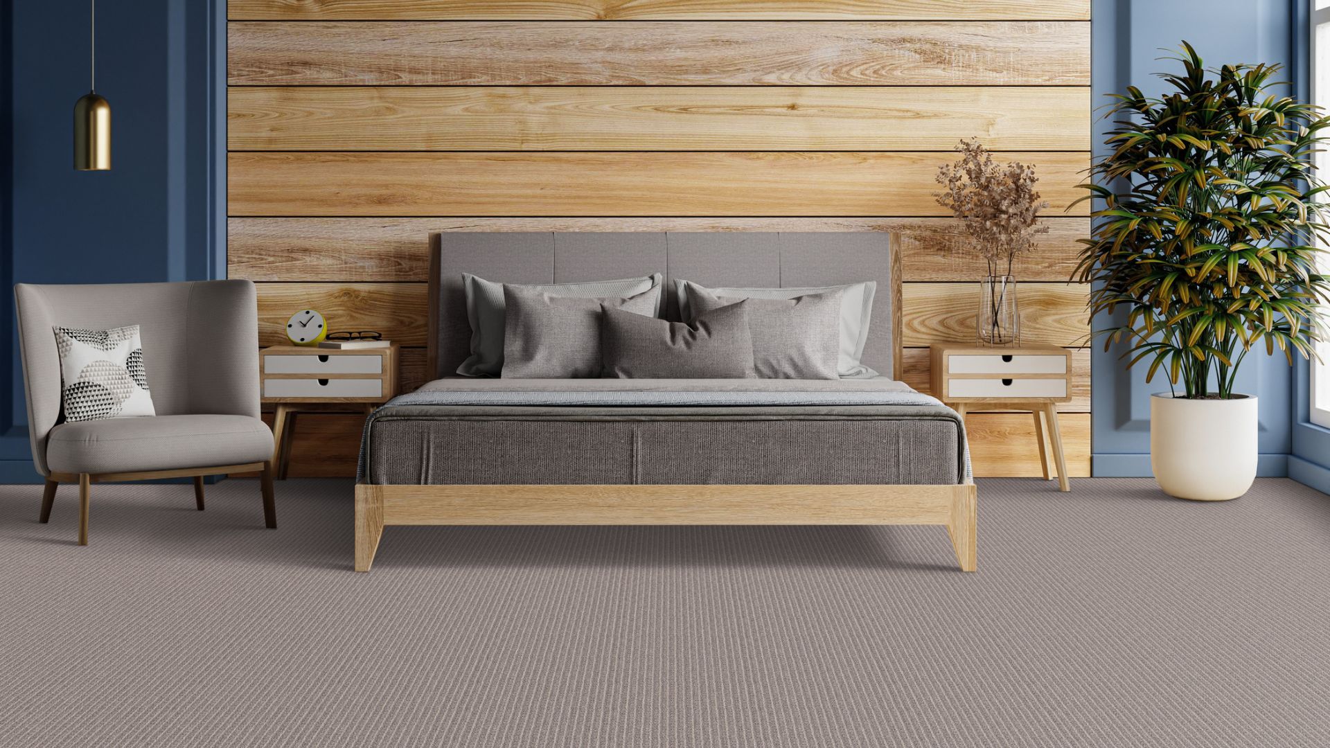 Carpet in a bedroom.